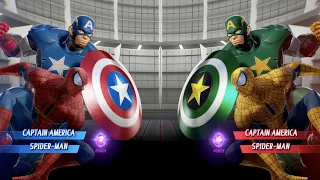 Spider-man and Captain America vs Captain America and Spider-man - MARVEL VS. CAPCOM: INFINITE