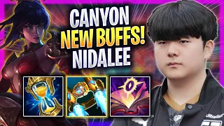 CANYON TRIES NIDALEE WITH NEW BUFFS! - GEN Canyon Plays Nidalee JUNGLE vs Lee Sin! | Season 2024
