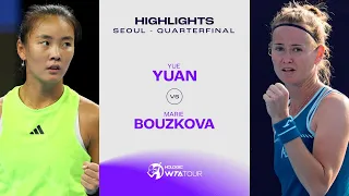 Yue Yuan vs. Marie Bouzkova | 2023 Seoul Quarterfinal | WTA Match Highlights