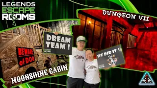 An ETR EXCLUSIVE first look at LEGEND ESCAPE ROOM's - "Moonshine Cabin" & "Dungeon VII"!!