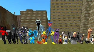 ALL POPPY PLAYTIME 3 CHARACTERS VS ALL SKIBIDI TOILETS VS ALL TV MAN AND CAMERAMAN in Garry's mod