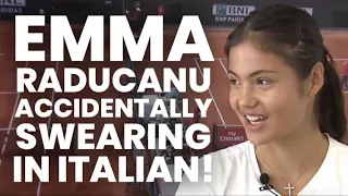 Emma Raducanu Accidentally Swearing in Italian