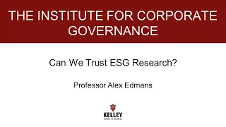 Can We Trust ESG Research?