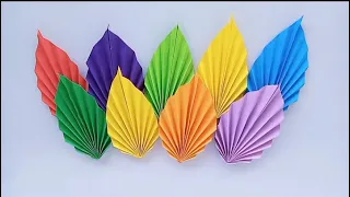 How To Make Paper Decoration | EASY PAPER PALM Leaves | DIY Paper Decoration