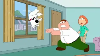 Family Guy - Peter throws Brian & Stewie off a window