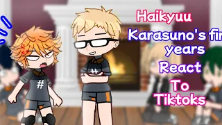 {Haikyuu} Karasuno's first years react to tiktoks