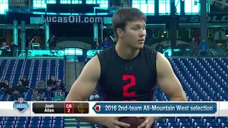 Wyoming QB Josh Allen's best throws from the 2018 NFL Scouting Combine | Mar 3, 2018