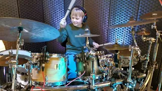 Happy - Pharrell Williams -  Drum Cover . Daniel Gortovlyuk 9,6 year old Drummer