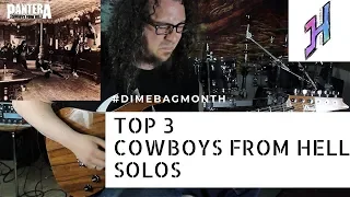 Top 3 solos from "Cowboys from Hell"  (Pantera)