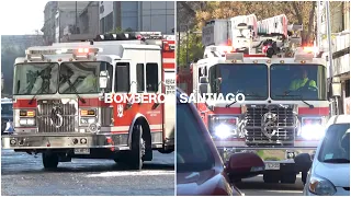 [Bomberos Santiago] Unidades RX6 Y Q6 respondiendo.[4K]