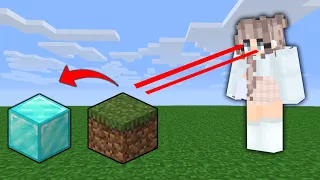 Minecraft, ali blok se menja kad ga pogledam///