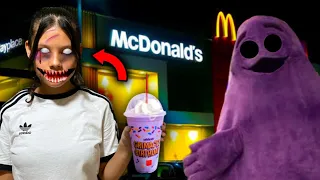 NUNCA PRUEBES LA *BEBIDA MALDITA* DE MC DONALDS GRIMACE SHAKE😱 *TERMINA MAL*