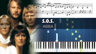 ABBA - SOS - Accurate Piano Tutorial with Sheet Music