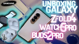 Samsung Galaxy Z Fold 4, Watch 5 Pro, Buds 2 Pro Unboxing, Comparison vs Fold 2 & 3, Watch 4 Classic