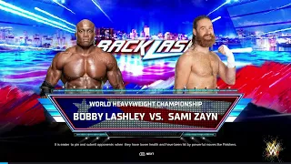 WWE 2K24 - Bobby Lashley vs Sami Zayn | No DQ for the New World Heavyweight Championship Match!"