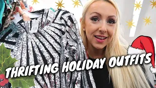 THRIFT SHOPPING FOR CHRISTMAS OUTFITS | AFFORDABLE HOLIDAY OUTFIT IDEAS