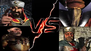 SALADIN PIG VS WAZIR LIONHEART | aggressive Ai | Stronghold Crusader