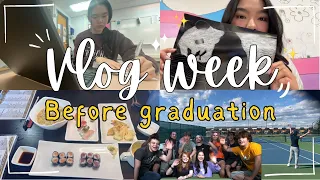 Vlog week before graduation: testing, playing tennis, hand out with friends, senior night, zoo