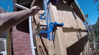 Using pump jack scaffolding