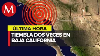 Registran dos sismos en Baja California con diferente epicentro