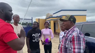 ACTORS GREET ADEBAYO SALAMI AS HE ARRIVES MOVIE LOCATION FOR FILM SHOOT