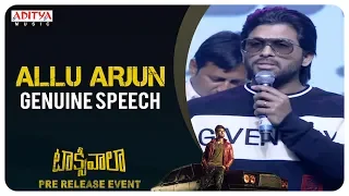 Stylish Star Allu Arjun Genuine Speech @ Taxiwaala Pre-Release EVENT Live || Vijay Deverakonda