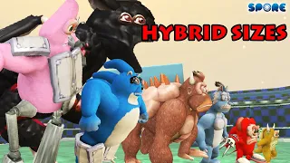 Hybrid Cartoon Size Comparison 2 | Hybrid Cartoon Arena [S2] | SPORE