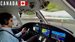 California To Stormy Canada 🇨🇦 Single Pilot Private Jet Flight!