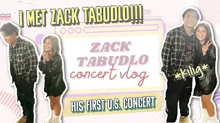 I MET ZACK TABUDLO at his FIRST US CONCERT - vlog