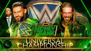 WWE Money In The Bank 2021 Roman Reigns vs Edge Official Match Card HD