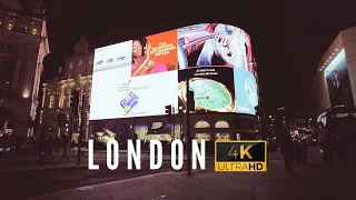 London Piccadilly at night | Central London Walking Tour | 4K HDR 60FPS