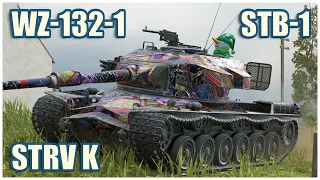 Strv K, STB-1 & WZ-132-1 • WoT Blitz Gameplay