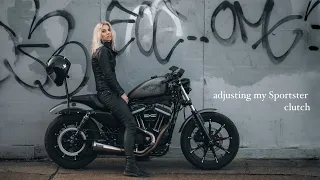 ADJUSTING MY SPORTSTER CLUTCH / HARLEY DAVIDSON / Tomboy a Bit