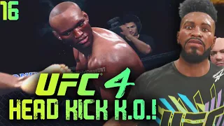 UFC 4 Career Mode Gameplay EP. 16 - Insane Neck Breaking Knockout Kicks! UFC 4 Career Mode