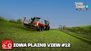 MAKING SILAGE BALES SO WE CAN BUY A NEW FIELD!! Iowa Plains View FS22 Timelapse Ep 12