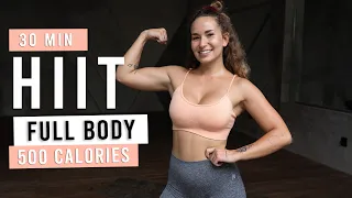 30 MIN FULL BODY HIIT WORKOUT | Burn 500 Calories | At Home, No Equipment, No Repeats