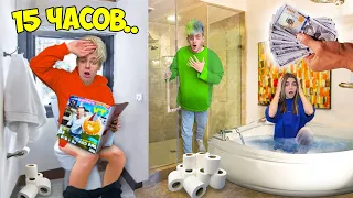 24 HOURS IN THE TOILET CHALLENGE!