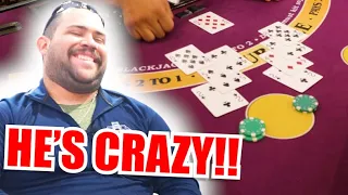 🔥CRAZY PLAYER?!🔥 10 Minute Blackjack Challenge - WIN BIG or BUST #185