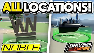 *ALL* Build a CAR NOBLE EVENT LOCATIONS in Driving Empire!! | NOBLE Event!!