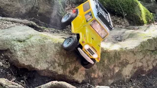 tamiya cc-02 LAND CRUISER 40 Mountain climbing that I couldn't do well