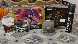 ZOTAC RTX 4060 spider man edition and RYZEN 5 7600 unboxing and build with vishal 💪