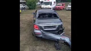 Авария на Mercedes E63s AMG