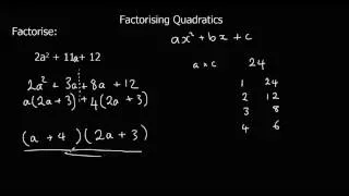 Factorising Harder Quadratics