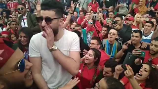 Moroccan fans in St. Petersburg