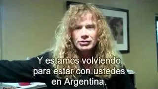 Dave Mustaine saluda a los fans argentinos.