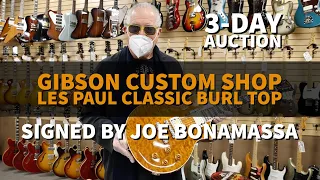 Joe Bonamassa signed Gibson Custom Shop Les Paul Classic Burl Top | Auction for The Midnight Mission