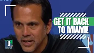 Erik Spoelstra on Jaime Jaquez Jr.'s INJURY and the Heat facing an ELIMINATION game against Celtics