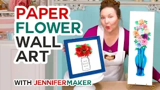 DIY Paper Flower Wall Art Decor (Mason Jars & Vases!)