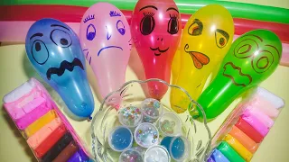 Making Glossy Slime With Funny Faces Balloons | Satisfying Slime Videos #1