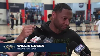 Willie Green talks Zion Williamson's injury, Play-In Tournament game | Pelicans Practice 4/18/24